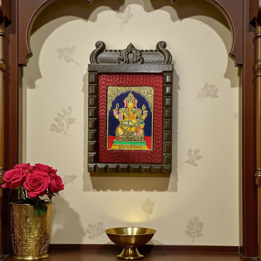 Shakthi Ganapati Tanjore Painting