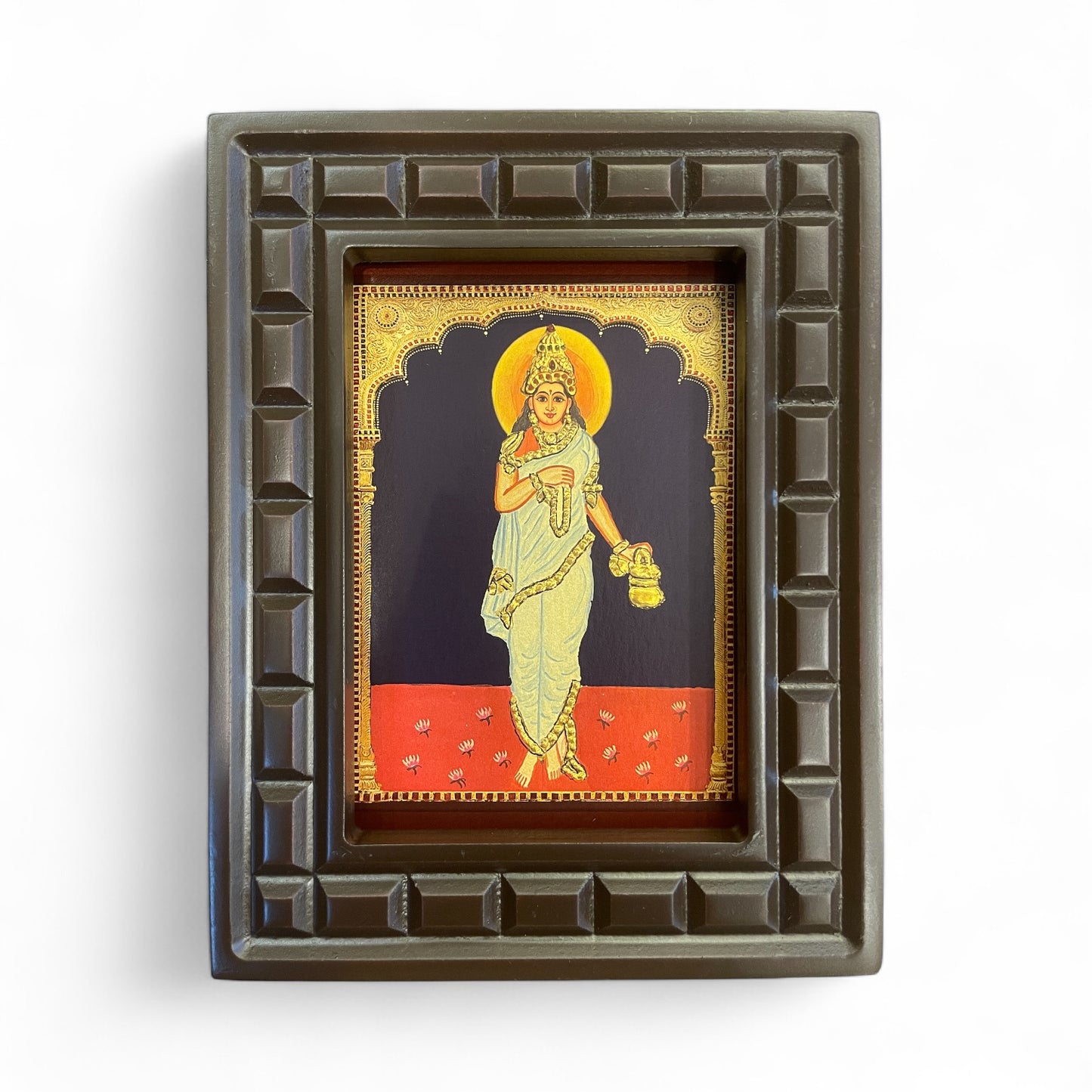 Navadurga Gold foiled art in wooden frame