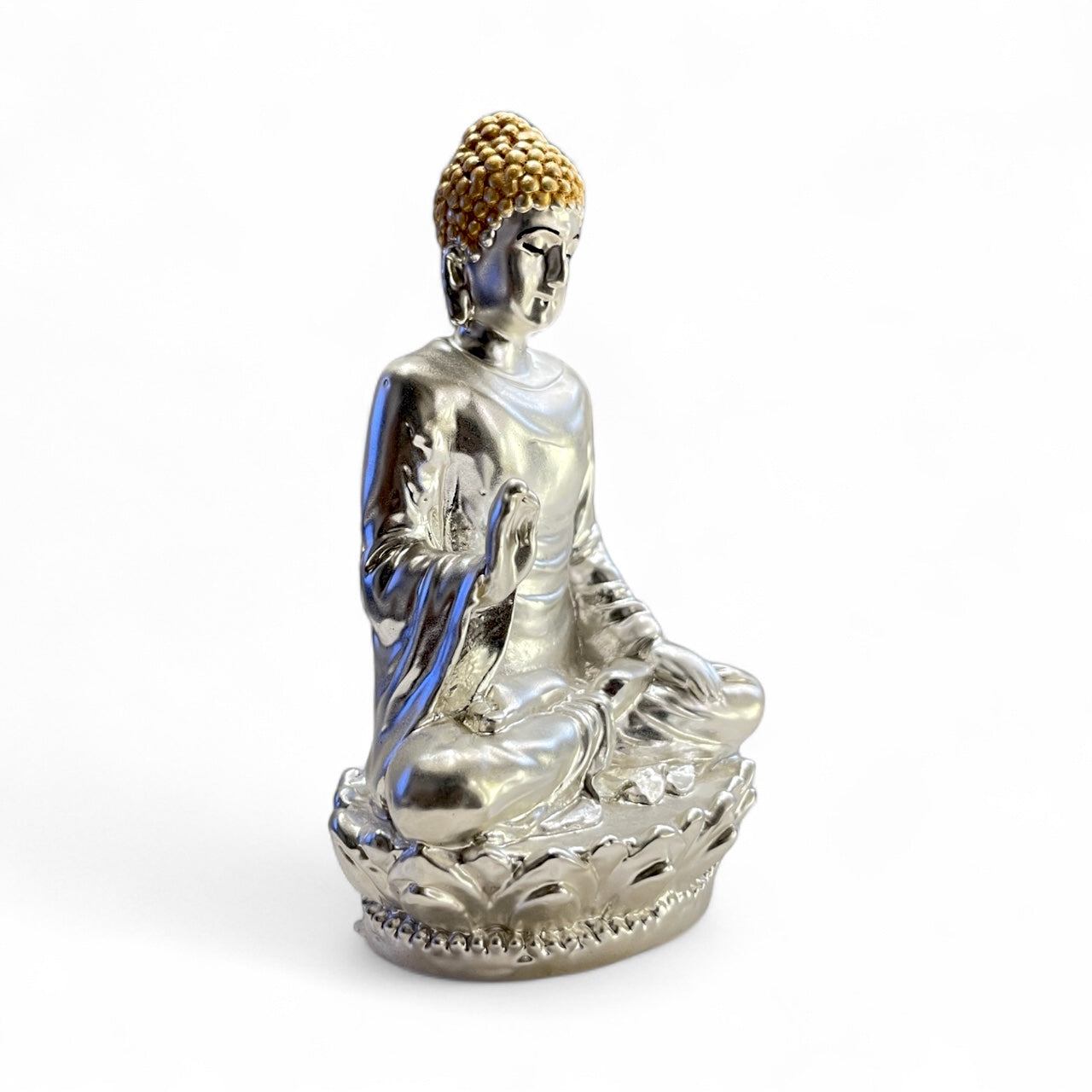 Silver Buddha idol
