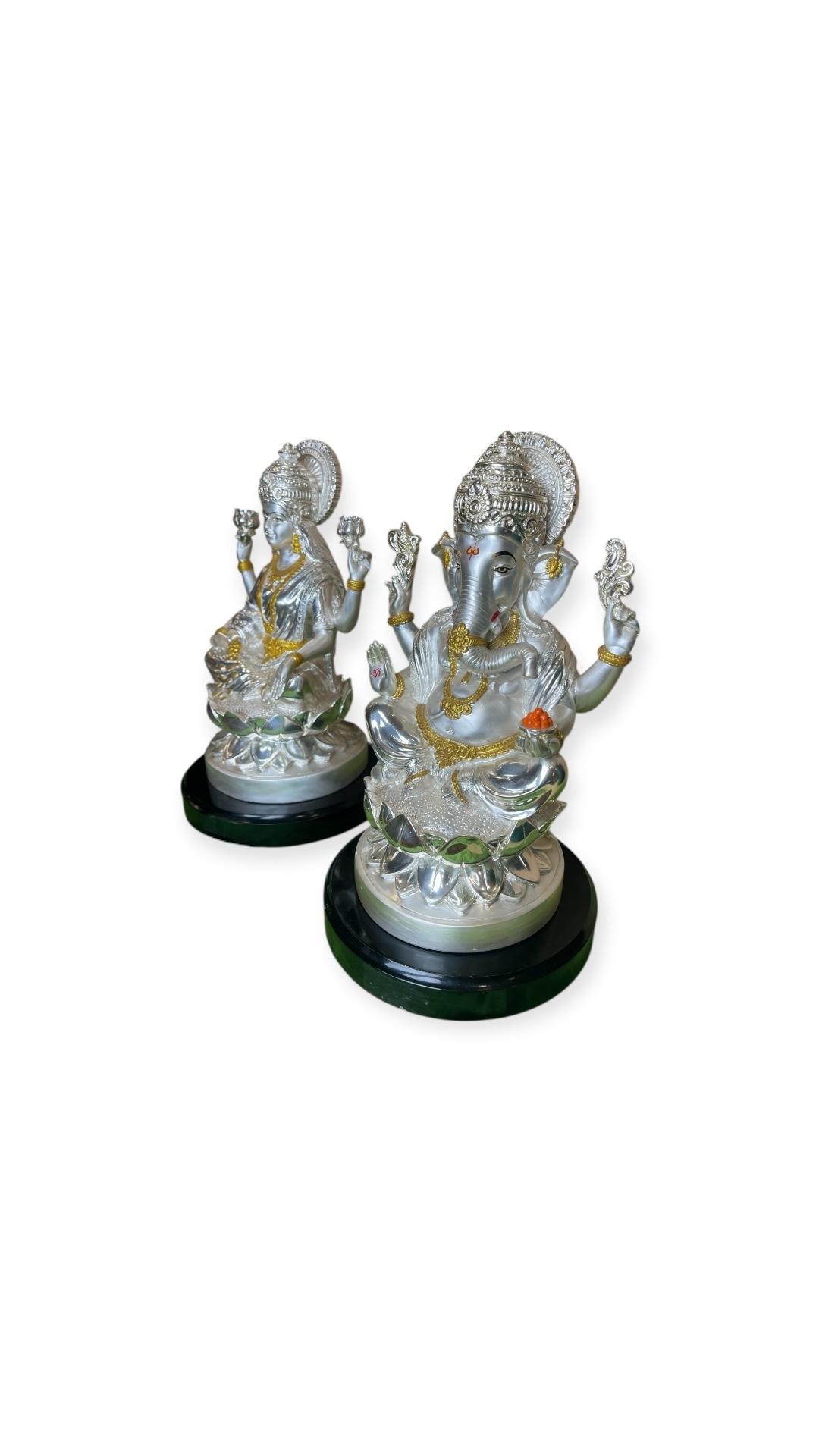 Ganesha Laxmi Idols 92.5 Sterling Silver