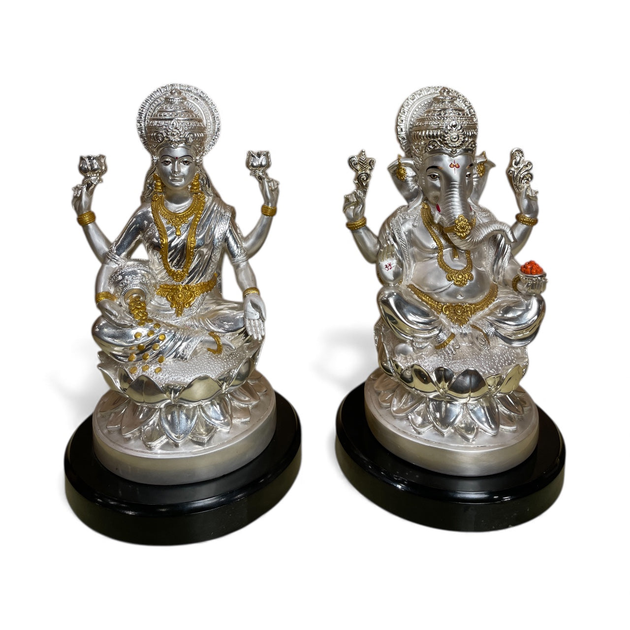 Ganesha Laxmi Idols 92.5 Sterling Silver