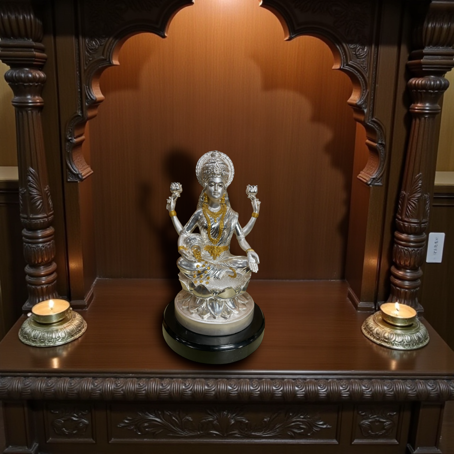 92.5 Sterling Silver Lakshmi Idol