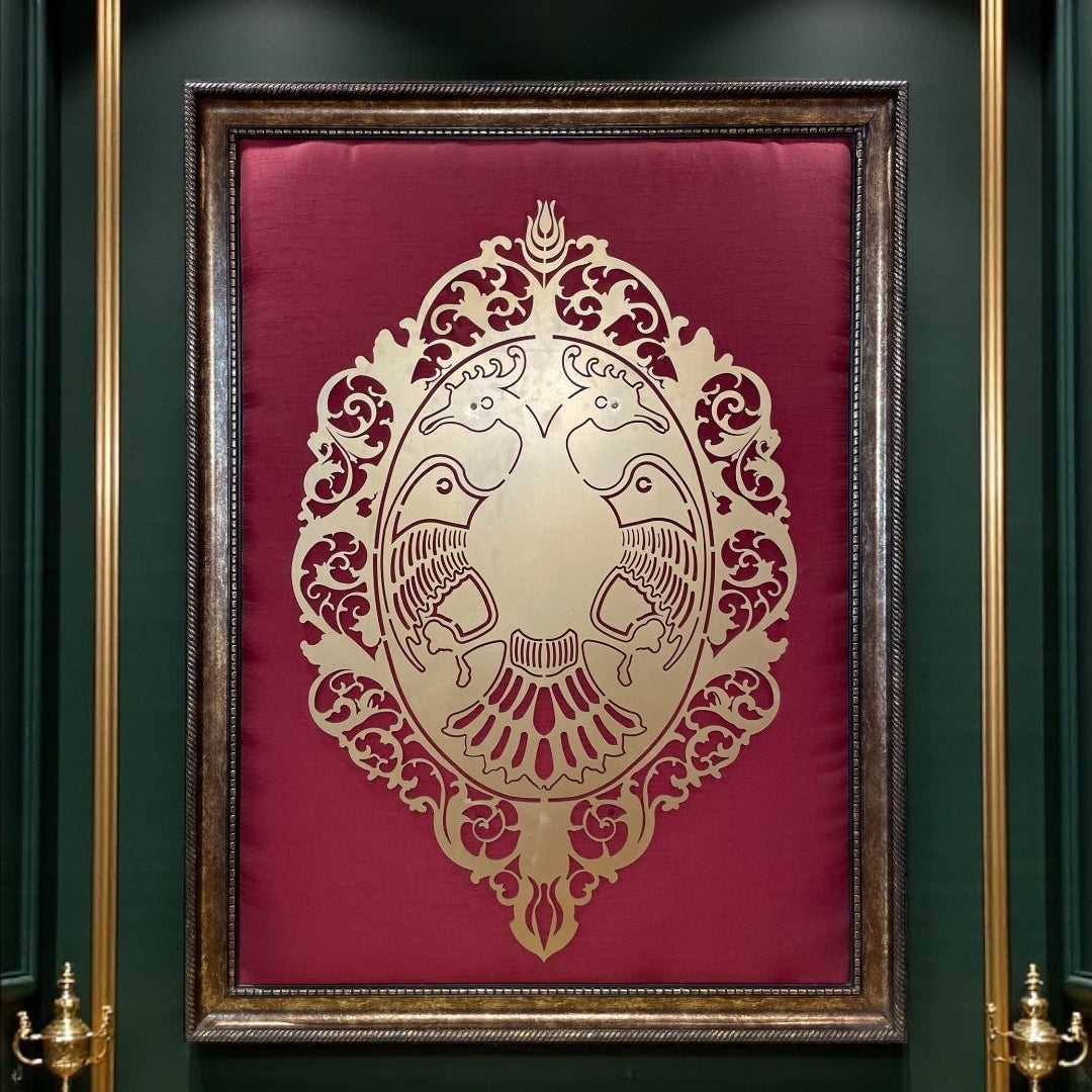 Gandaberunda – The Twin-Headed Power Symbol | Premium Metal Wall Art by Estudio