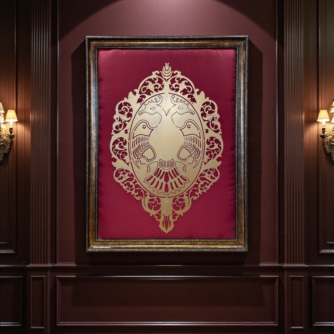 Gandaberunda – The Twin-Headed Power Symbol | Premium Metal Wall Art by Estudio