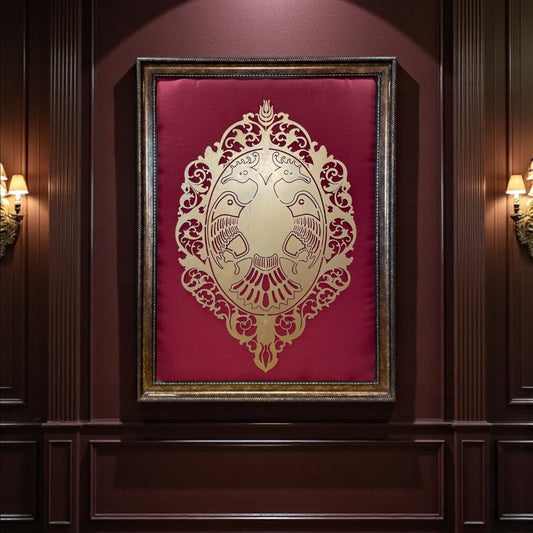 Gandaberunda – The Twin-Headed Power Symbol | Premium Metal Wall Art by Estudio