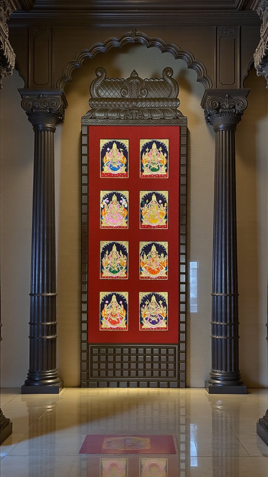 Tanjore Asta lakshmi Panel by Estidio