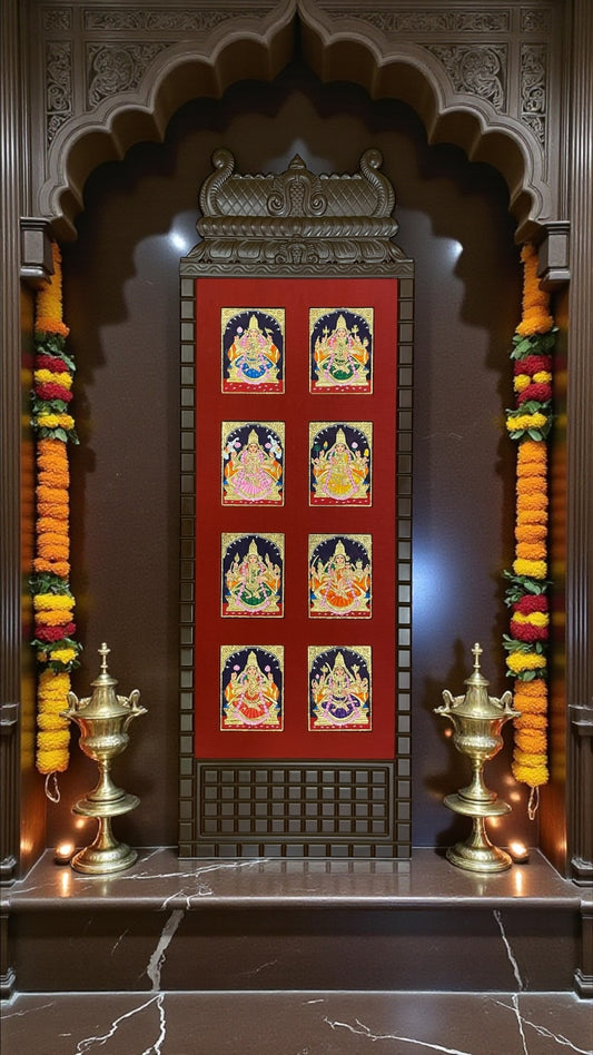 Tanjore Asta lakshmi Panel by Estudio