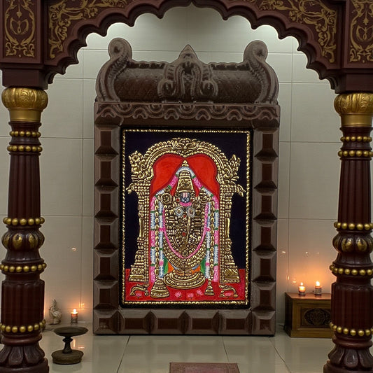 Lord Venkateshwara Tanjore Painting
