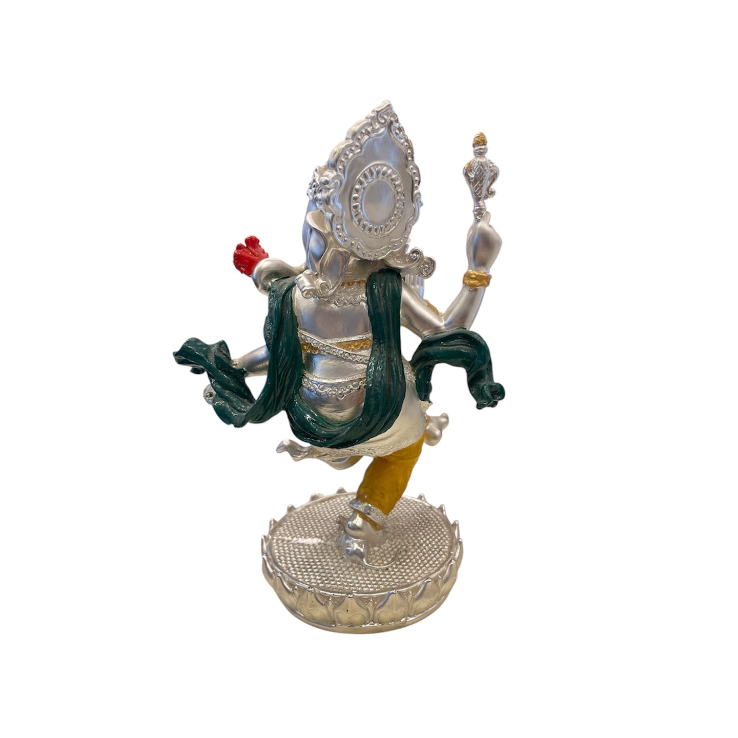 92.5 Sterling Silver Dancing Ganesha Idol in Yellow