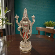 92.5 Sterling Silver Lord Tirupati Balaji idol with Orange Accents