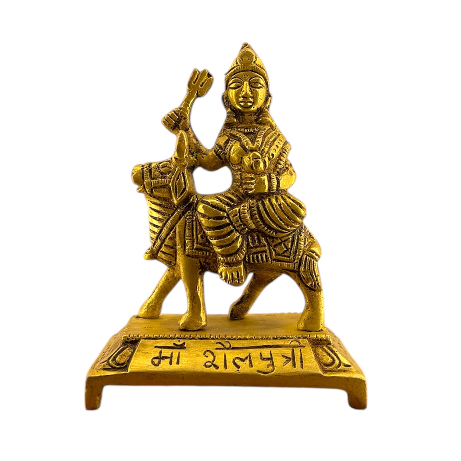 Navadurga Brass Idol Set – 9 Forms of Goddess Durga Antique Finish Brass Statues for Pooja Room, Navratri Decor & Vastu Spiritual Gift