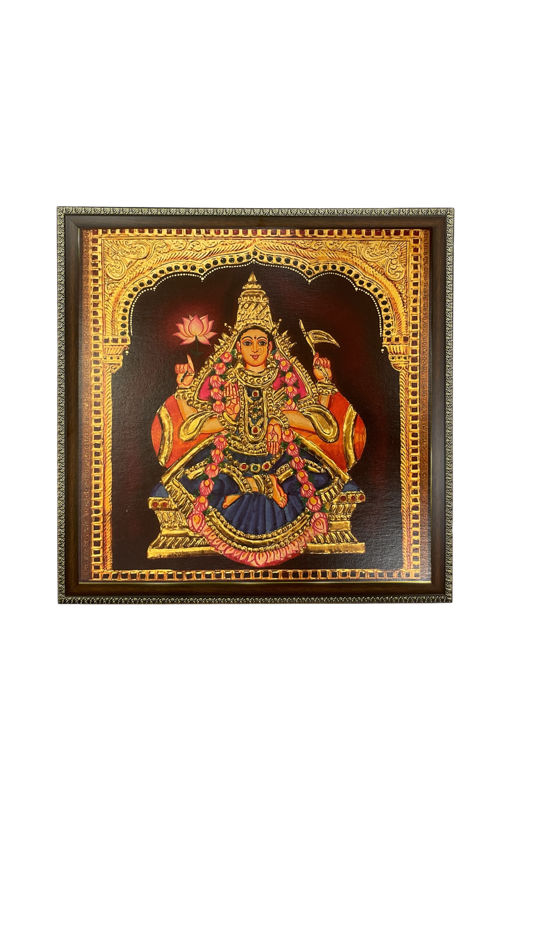 Ashta Lakshmi Gold Leaf Art Frame | Luxury Pooja Room Wall Decor | Divine 8 Lakshmi Set.