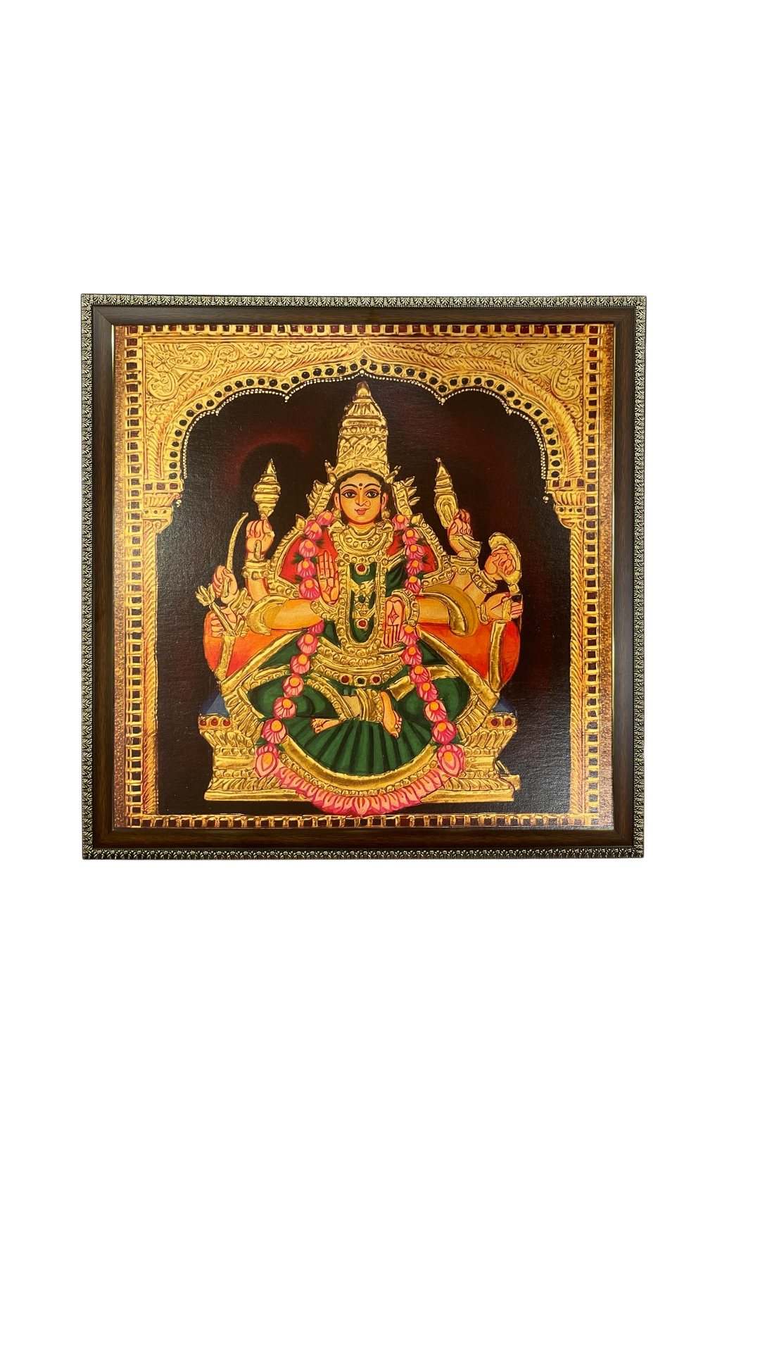 Ashta Lakshmi Gold Leaf Art Frame | Luxury Pooja Room Wall Decor | Divine 8 Lakshmi Set.