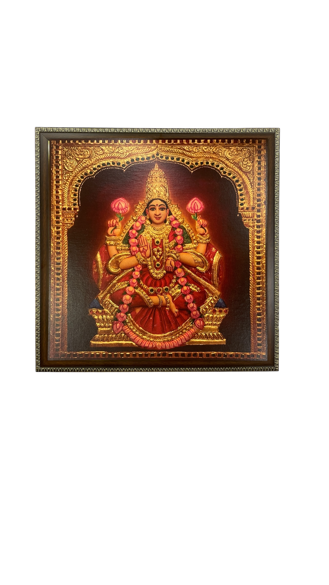 Ashta Lakshmi Gold Leaf Art Frame | Luxury Pooja Room Wall Decor | Divine 8 Lakshmi Set.