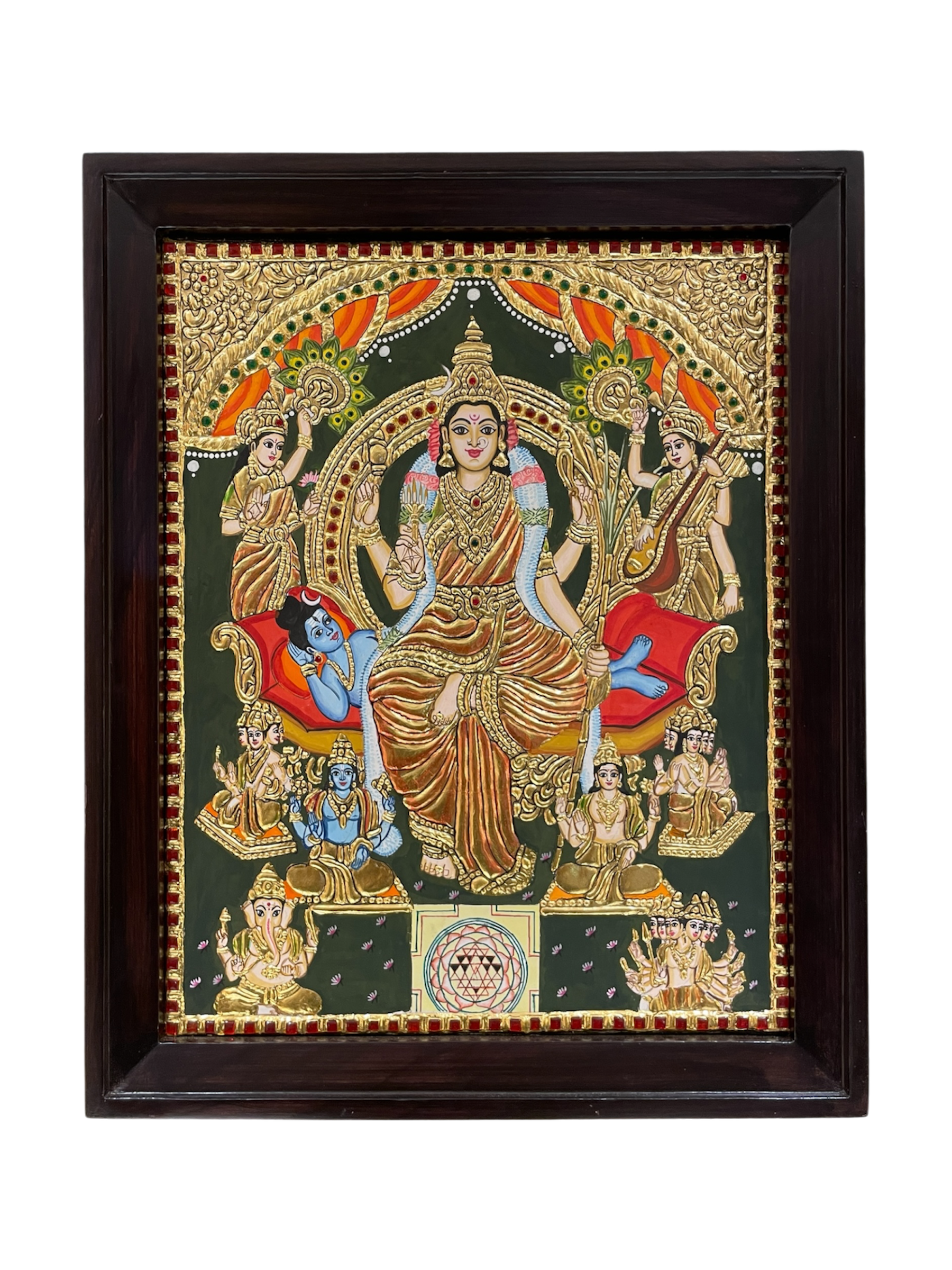 TRIPURA SUNDARI – TANJORE PAINTING