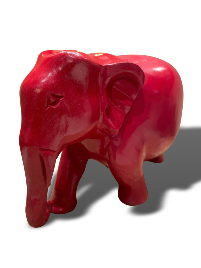 Wooden Vastu Elephants - Red