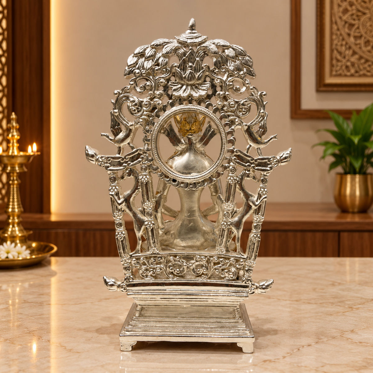 Premium Silver Plated Maitreya Buddha Idols | Luxury Spiritual Decor