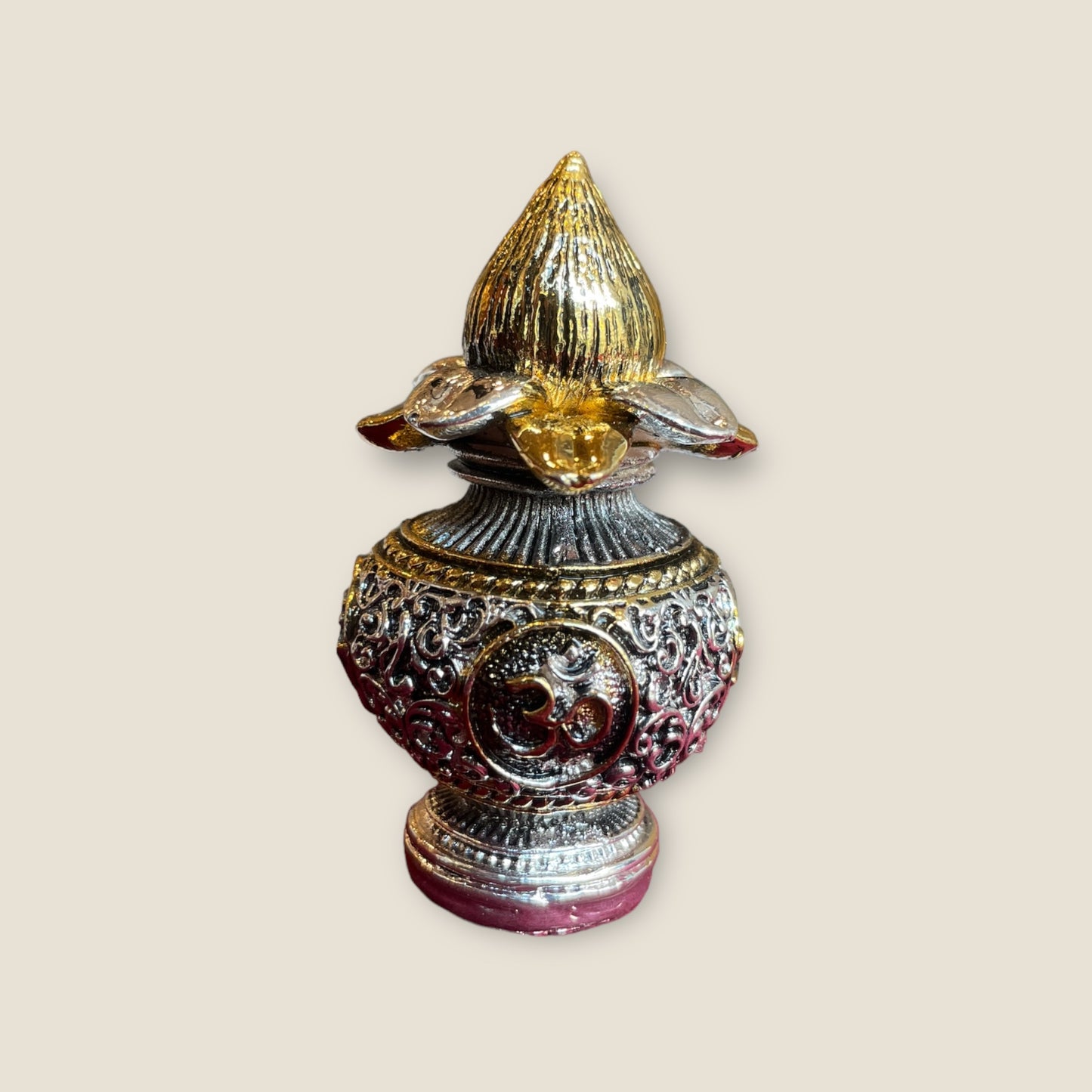 The 92.5% Silver Plated Kalash for activating abundance(Antique finish)