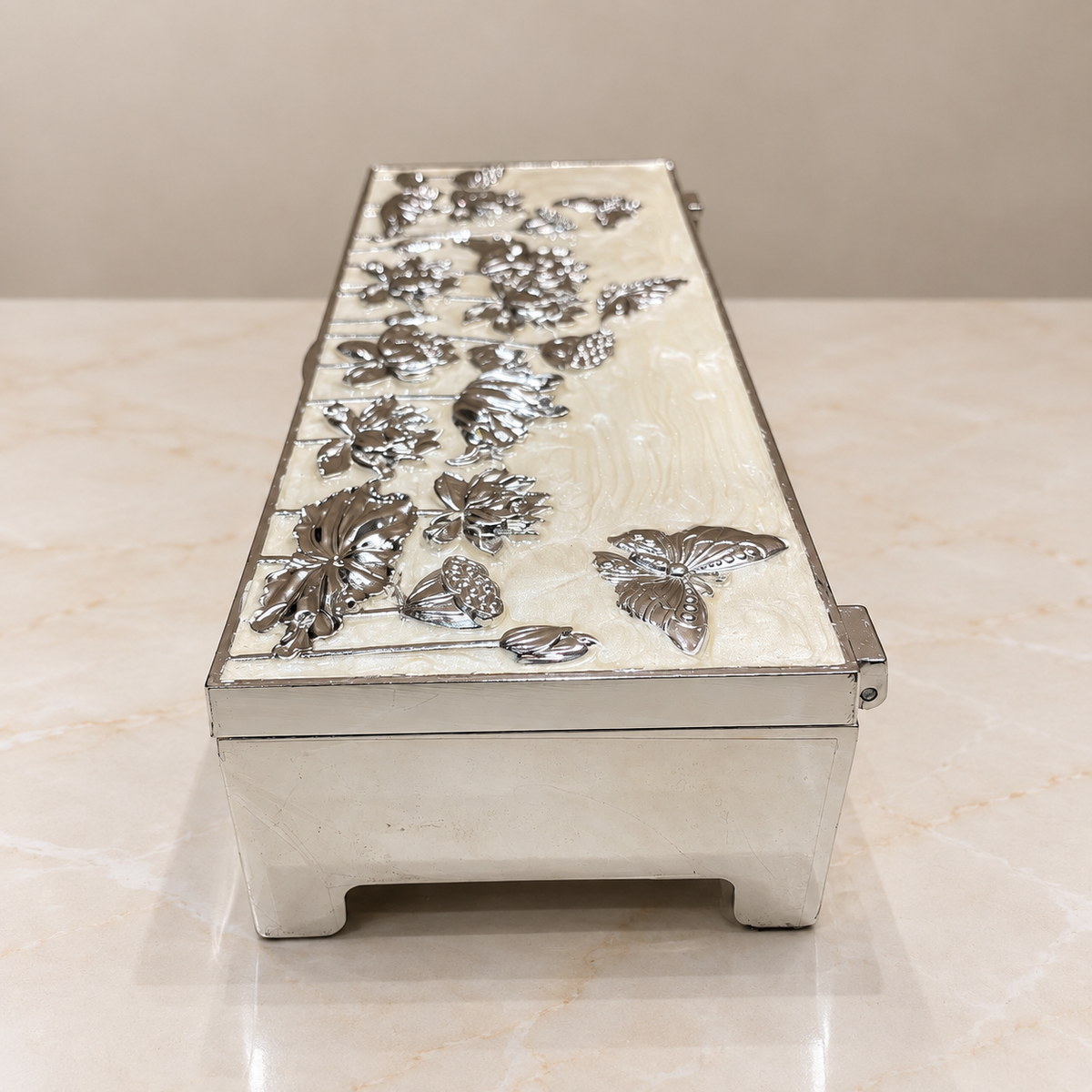 Silver Plated Butterfly Jewelry Box | Made by ESTUDIO ✨