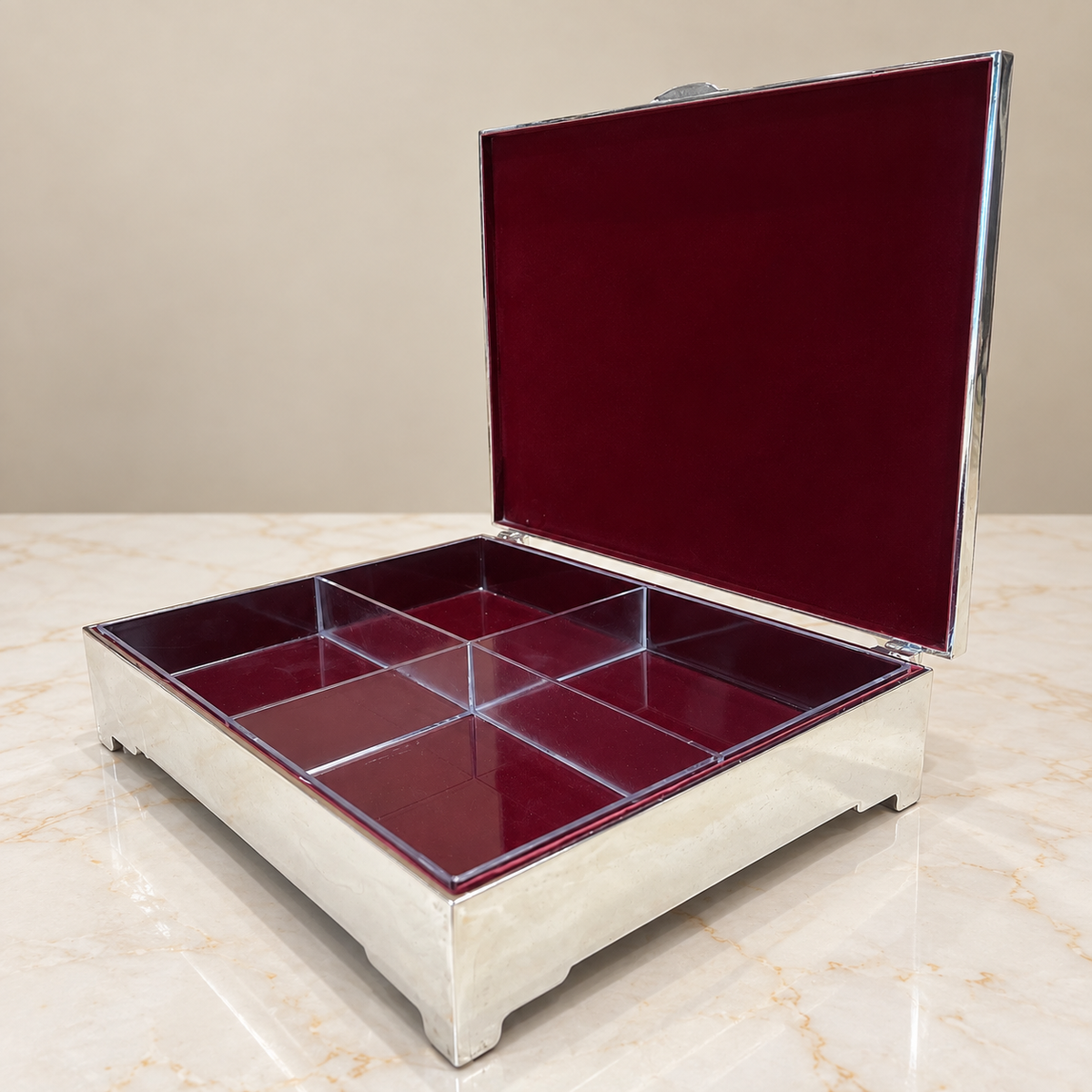 Silver Plated Butterfly Flowers Jewelry Box | Made by ESTUDIO