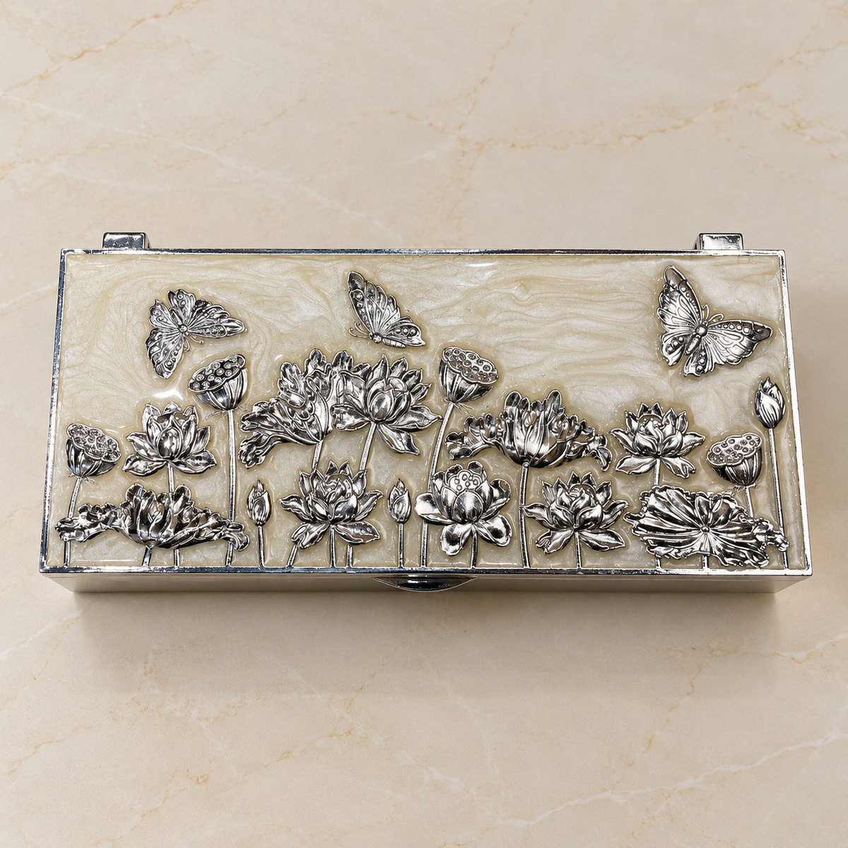 Silver Plated Butterfly Jewelry Box | Made by ESTUDIO ✨