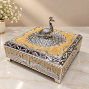 ✨ Pure Radiance: Sterling Silver Peacock Jewelry Box | Made by ESTUDIO ✨