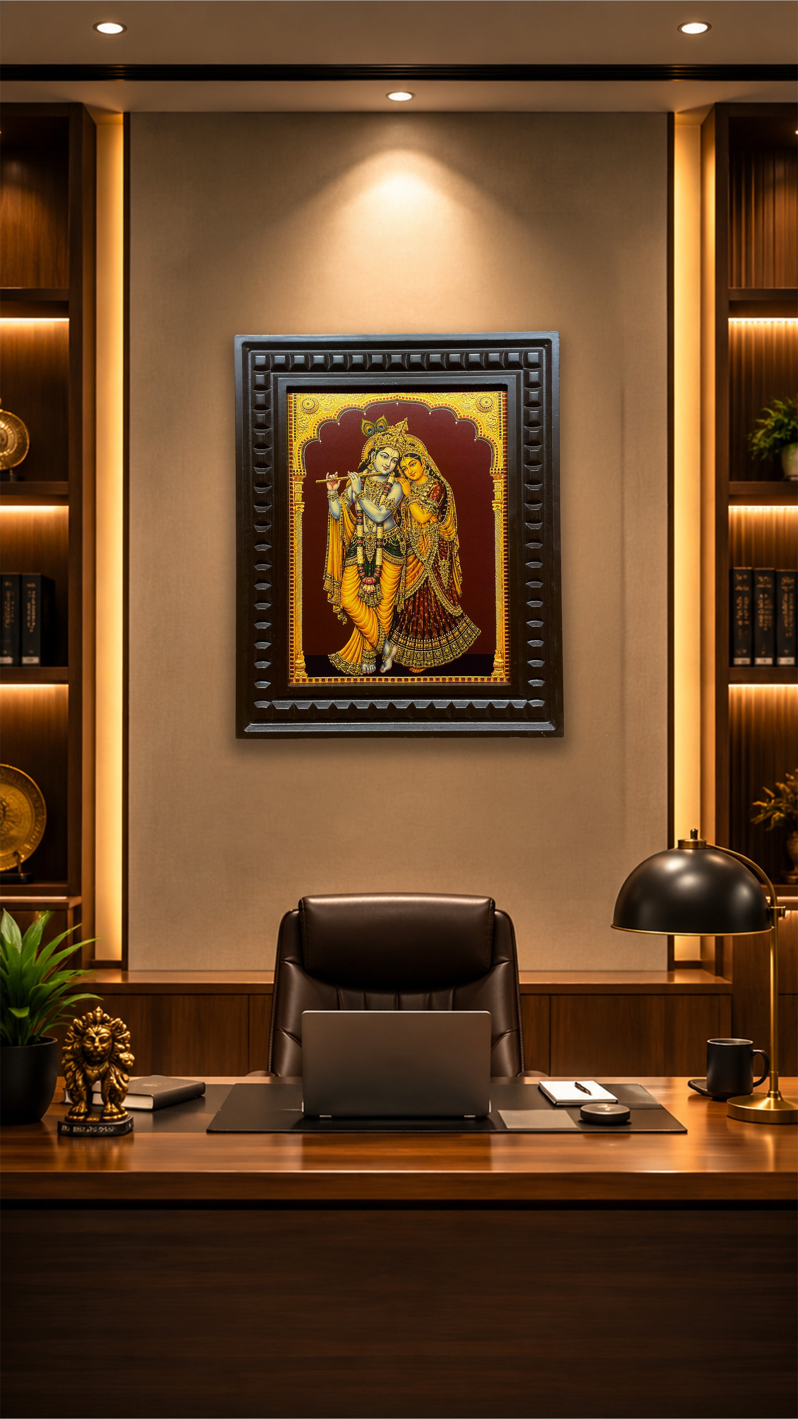 Radha Krishna Gold Leaf Art | Luxury Wall Art & Home Decor – ESTUDIO