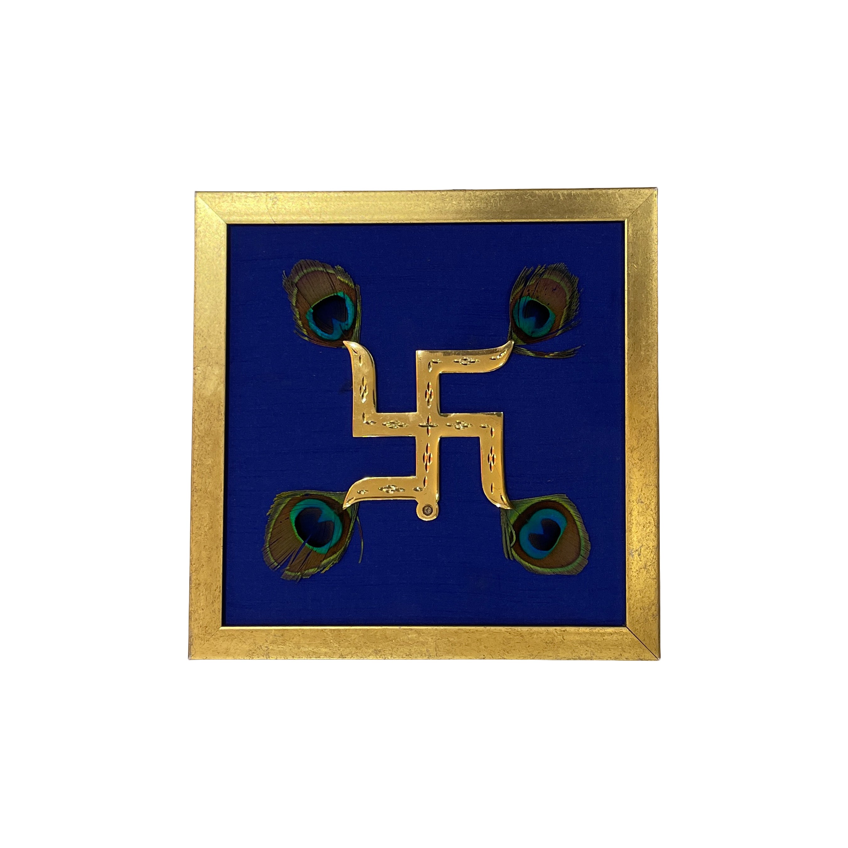 Om & Swastik Gold Frame Wall Art | Luxury Spiritual Decor