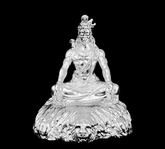 Silver Lord Shiva Idol