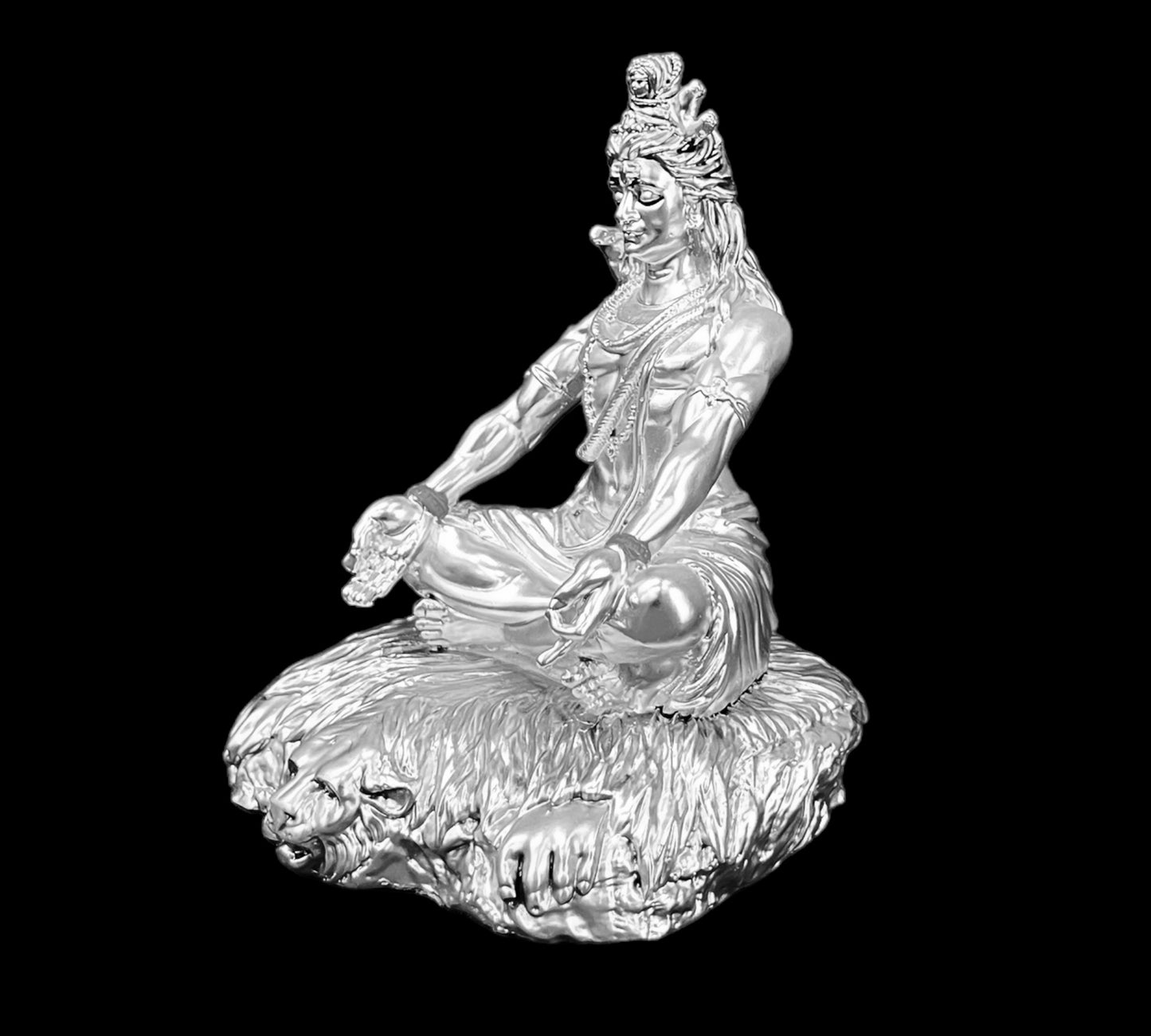 Silver Lord Shiva Idol