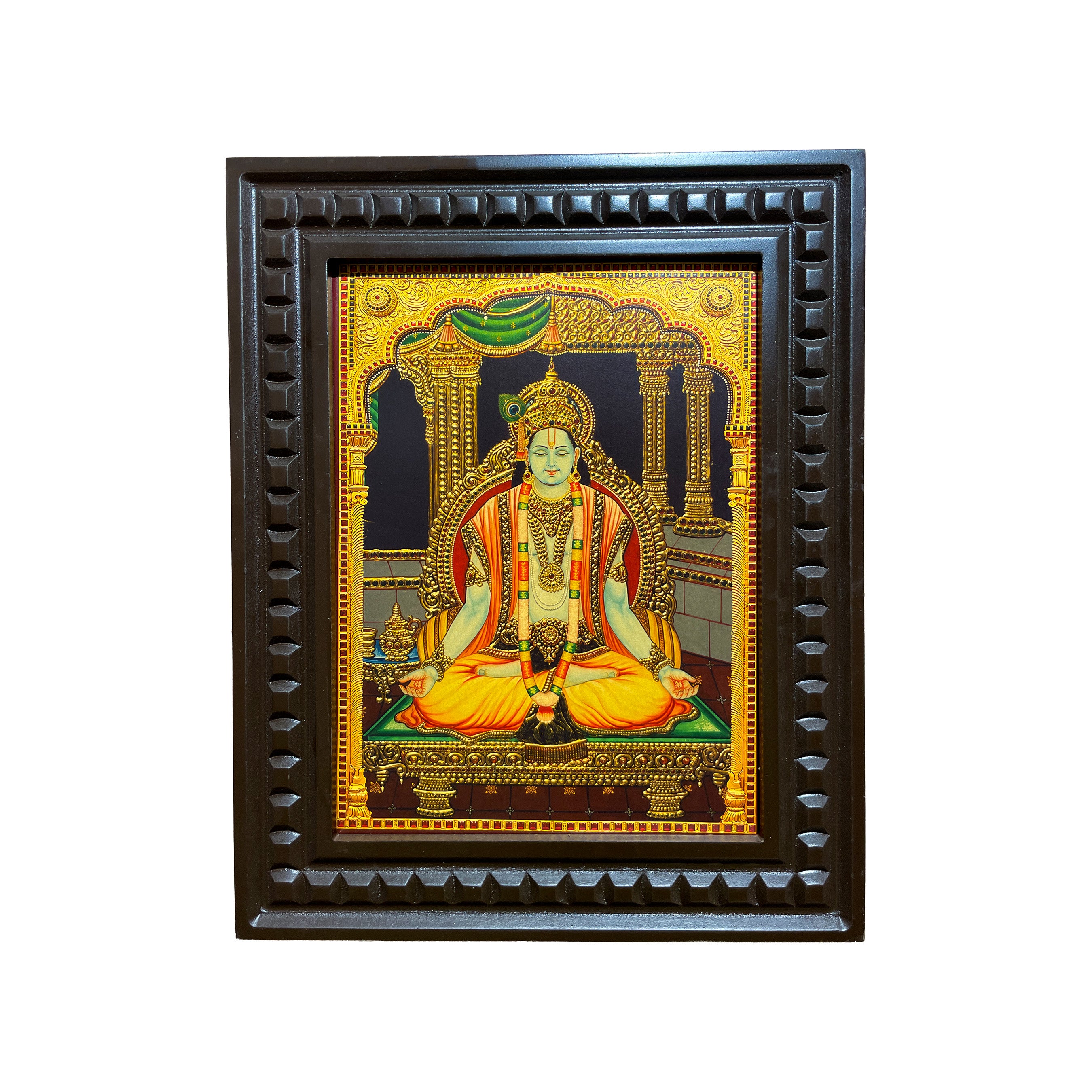 Badrinath Gold Leaf Painting | Luxury Engineered Wood Frame Wall Art – ESTUDIO