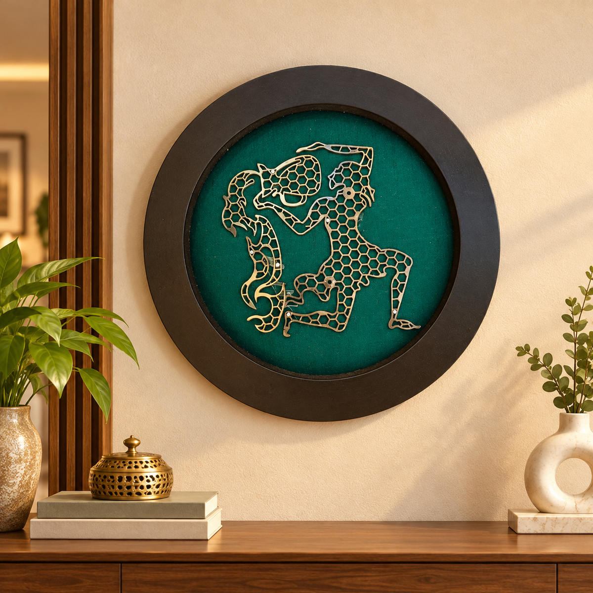 Star in Aquarius Metal Wall Art | Premium Engineered Wooden Frame | Luxury Home & Office Décor | Made by ESTUDIO