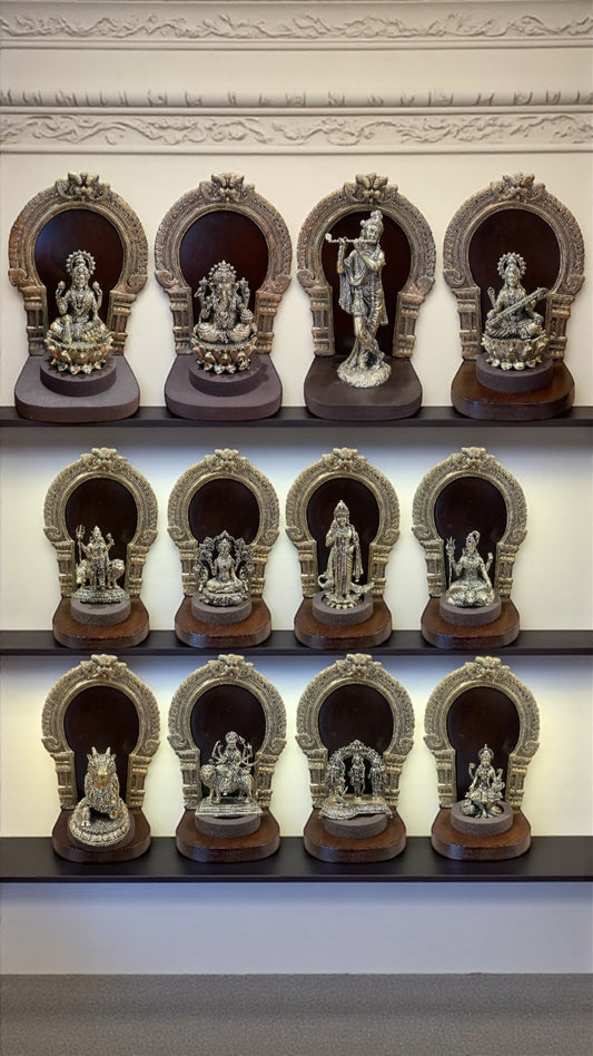 Brass statue wall