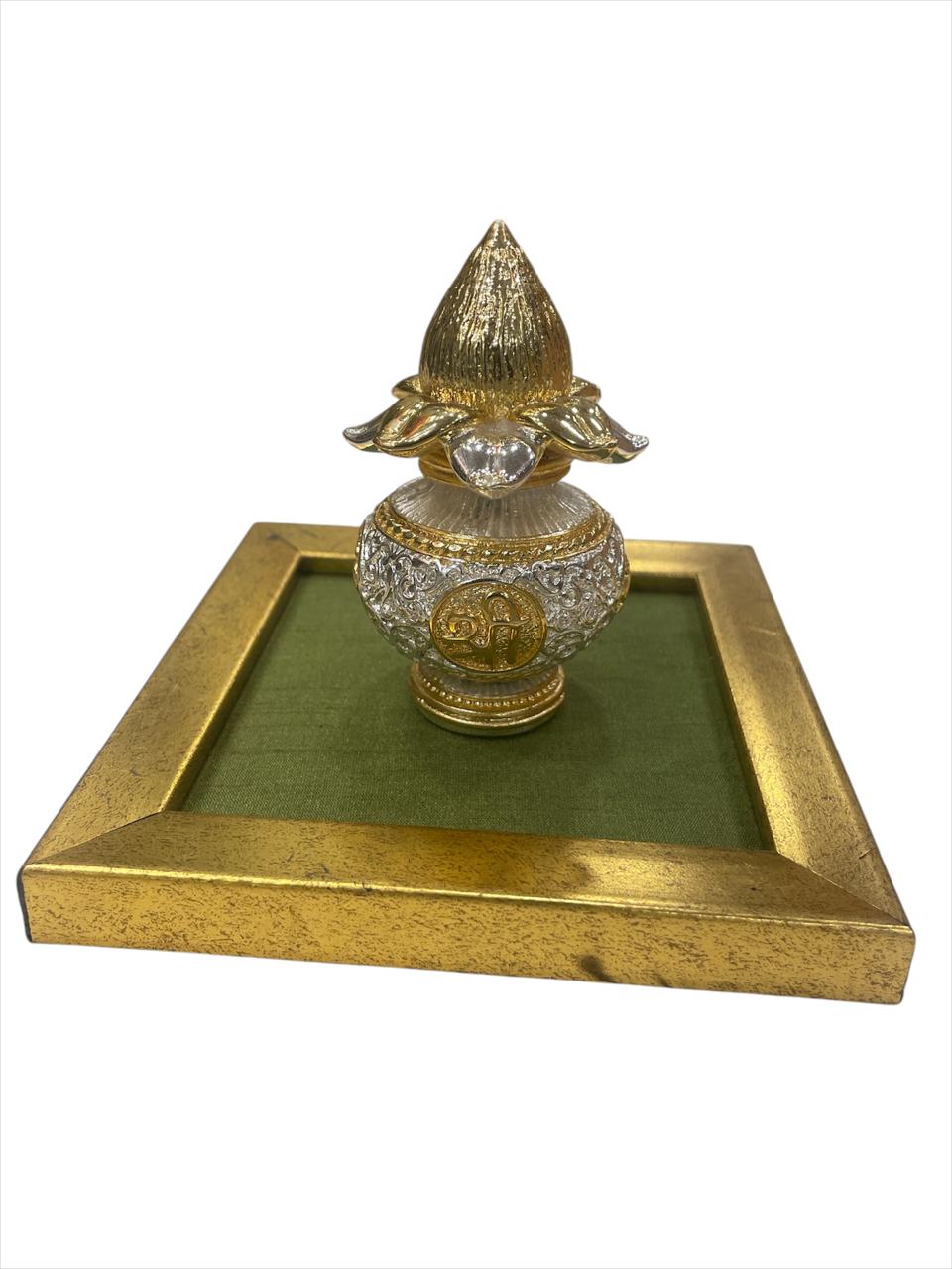 Kuber Kalash Silver & Gold Plated with Free Base