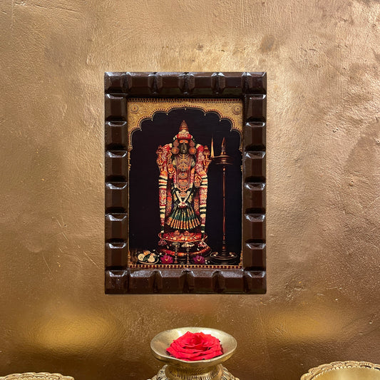 Akhilandeshwari Gold Leafed Art With Wooden Frame