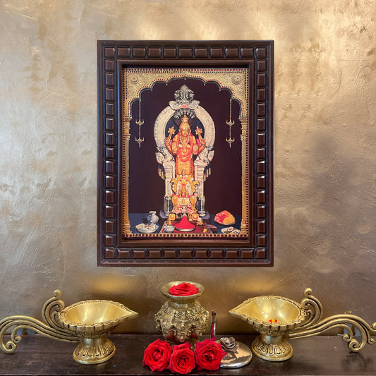 Annapoorna Devi Gold Leafed Art in Wooden Frame