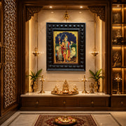 Ardhanarishvara Gold Leaf Art |   Engineered Wooden Frame Wall Art