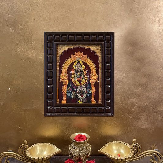 Sri Choudeshwari Devi Gold Leafed Art | Shakti Devotional Wall Frame