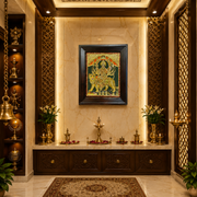 Durga Devi Tanjore Painting | Handmade Gold Leaf Art in Rosewood Frame