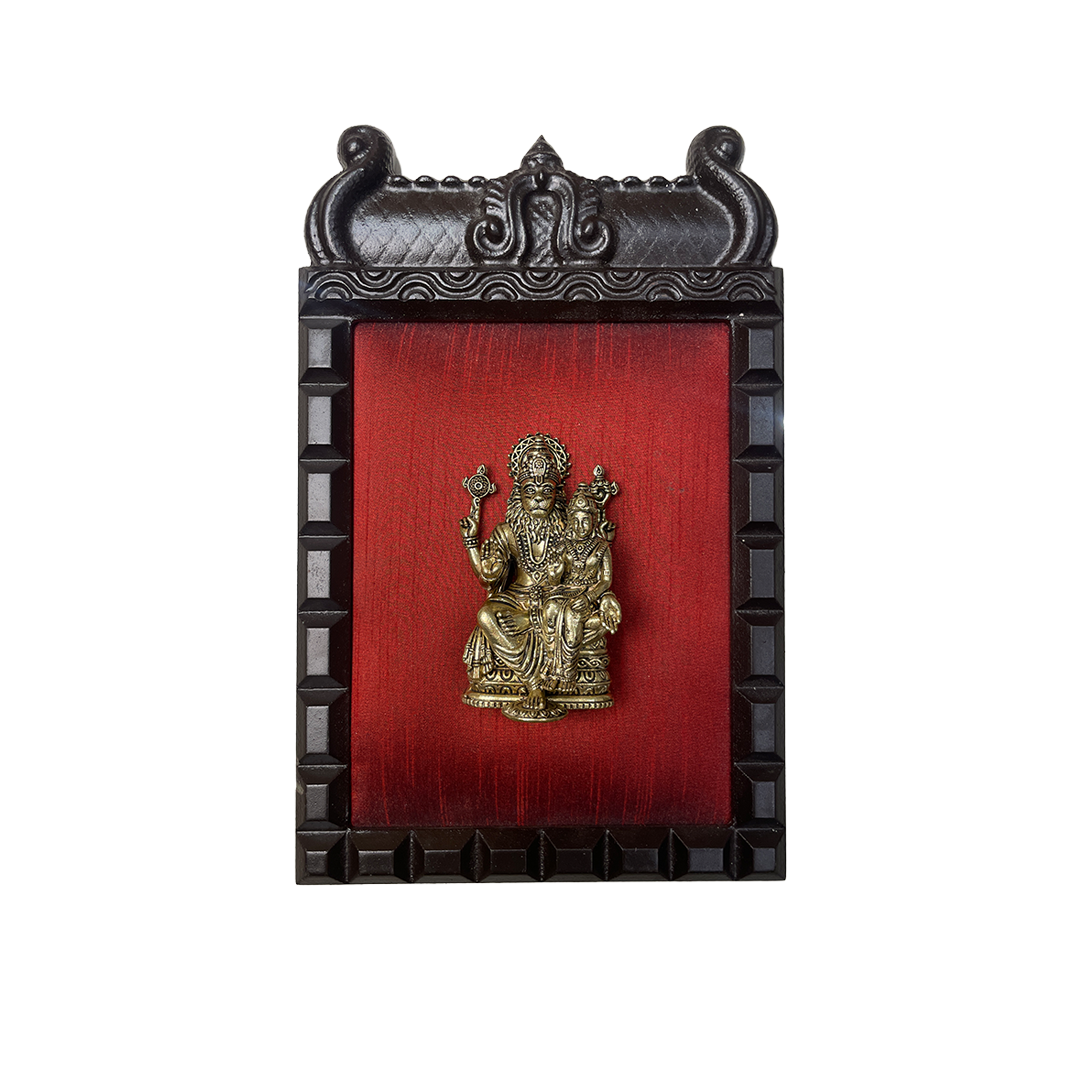 17 Gods Brass Frame Wall Décor | Premium Engineer Wooden Frame with Red Silk Backdrop | (Per Frame Price 9,555)