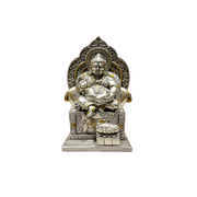 Kubera Swamy Silver Finish Idol – Vastu Wealth God Statue for Home & Office