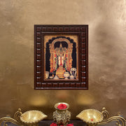 Prasanna Venkata Gold Leaf Art | Lord Venkateswara Wall Frame