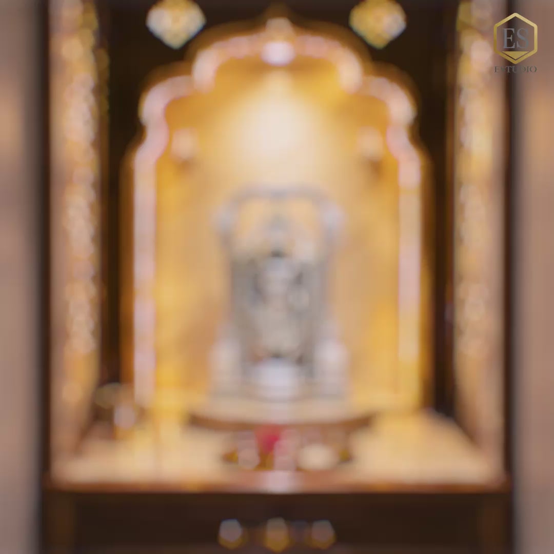Load video: Balaji Idol for Home | Tirupati Balaji Statue | Sri Venkateswara Murti for Pooja Room | Silver Finish Divine Decor
