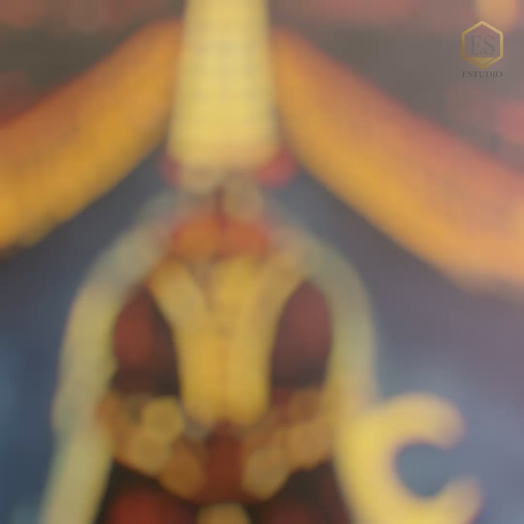 Load video: Shiva Parivar - Gold Leaf Wall Art Frame | Lord Shiva Family Decor