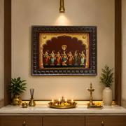 Saptha Kannigal Gold Leaf Artwork | Premium Framed Hindu Wall Art for Pooja Room & Home Decor