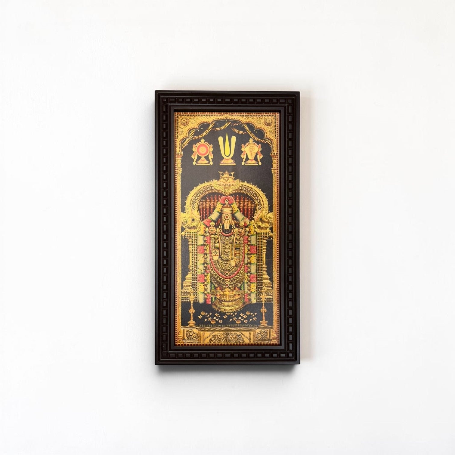 Tirupati Balaji Tanjore Painting Wall Art | Lord Venkateswara Frame for Home, Pooja Room & Office Decor