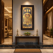 Tirupati Balaji Tanjore Painting Wall Art | Lord Venkateswara Frame for Home, Pooja Room & Office Decor