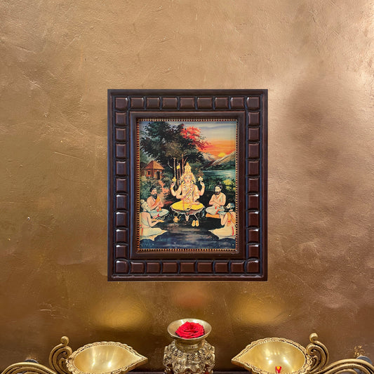 Vaikhanasa Maharshi Gold Leaf Art in Wooden Frame