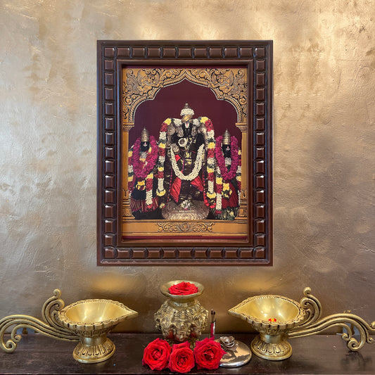Lord Vardharaja Gold Leafed Art in Wooden Frame