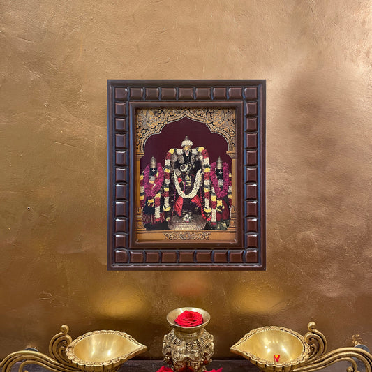 Lord Vardharaja Gold Leafed Art in Wooden Frame